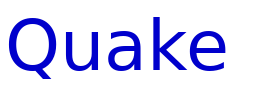 Quake & Shake 3D police de caractère